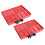 2 Pcs Live Broadcast Equipment Stand 20.00X14.00X2.50CM Red 6