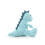 Dinossauro de pelúcia azul-celeste em veludo cotelê, 20 cm (7,9 polegadas), ideal para crianças. 4