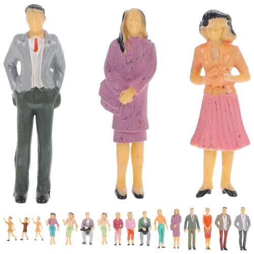 26 Pcs Doll House Decor Decorative People Models 2