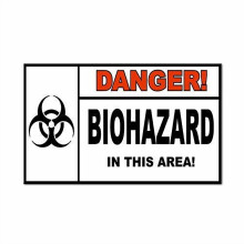 Danger! Biohazards in This Area! Safety Car Door Magnets Magnetic Signs (Aluminum) Size: 8 x 12 inch