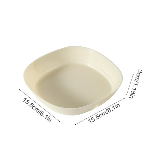 Beige Square Serving Dish 15.5 cm x 3 cm 2