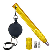 (Gold Pull Ring) 3-in-1 Golf Club Cleaner & Ball Control Tool