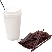 50Pcs 7" Three-Hole Coffee Straws, Disposable Plastic Stirrers for Cocktails, Hot Chocolate – Compatible with Standard Cups