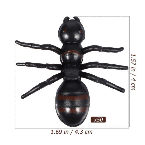 Figurines de fourmis réalistes noires (lot de 50) 1