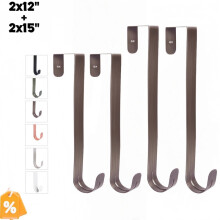 4-Pack Metal Over Door Hooks, Bronze - Versatile Hanger for Holiday Decor, Bathroom Towels, Robes, and Bedroom Organizing