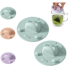 Tea Bag Mug Topper, Cute Cat-Designed Silicone Tea Bag Holder, 2/4/6PCS Teas Bags Lid for Coffee Milk Teas