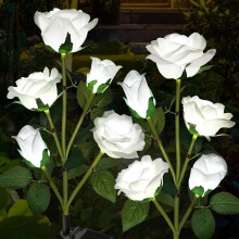 2-Pack Solar Flower Lights, 16-Rose Design, 2 Modes, Waterproof, for Garden, Pathway, Yard Decor & Gift – Compatible with Outdoor Use