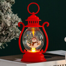 Musical Lighted Snow Globe with Snowman & Santa, Christmas Tabletop & Hanging Decor – Compatible with 2-Red B