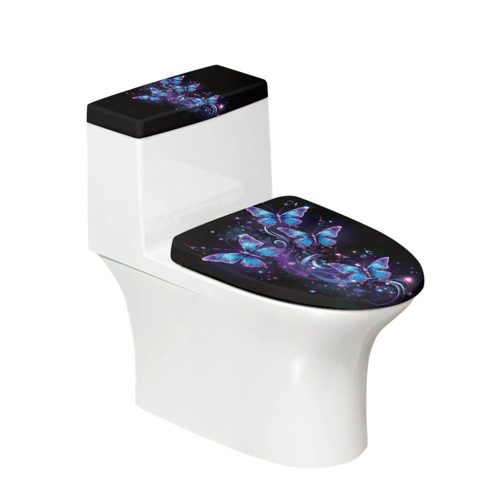Polyester Toilet Lid Cover With Elastic Bottom Butterfly 9336866172652