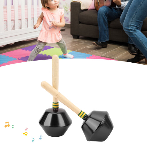 Mavis Laven2Pcs Sand Hammer Κρουστά Μουσικό Παιχνίδι για Παιδιά Προσχολικής Ηλικίας Μαύρο 2