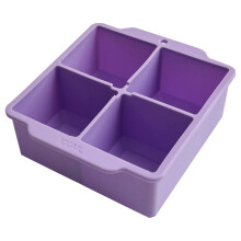 4-Cup Silicone Freezing Tray Big Ice Cube Mold for Soup & Meal Prep Easy Release Leftovers Broth Food Freezer Container