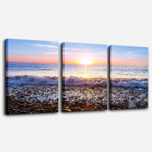 3 Pieces Canvas Print Wall Art Tree Moon Canvas Wall Decor for Home 2" X 16" for Bedroom Decor Modern Salon Kitchen Office Hang A Picture