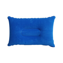 Inflatable Neck Pillow for Travel & Camping – Ergonomic, Portable, Leak-Proof PVC Core, Velvet Cover, Compatible with Airplane/Car
