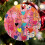 Pink Heart Ceramic Ornament Polka Dot Double-Sided 6