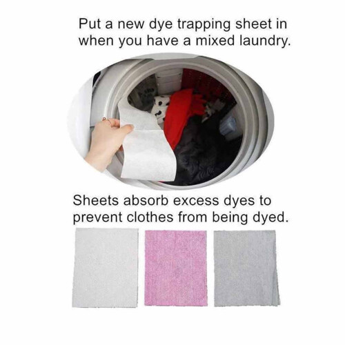 Final Reduction Color-Absorbing Sheets, Anti-Dyeing Cloths (5 Sheets/Pack), Compatible with All Washers 2