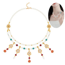 (1) Chinese Pearl Tassel Necklace - Women\'s Gift