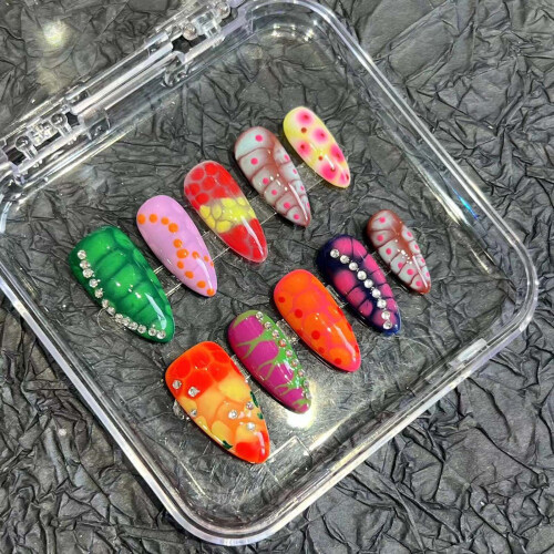 (XS) Snake Pattern DIY Press-on Nails Kit