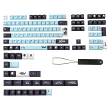 Dye Subbed Mizu Keycap FR ISO Layout PBT France Keycaps for MX Keyboard Profile Key Cap FR Keycap 135 Keys