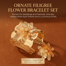 (BZ2304) Elegant Gold Plated Wedding Bracelet for Women