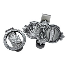 Religious Medals Clip Accessory Patron Christophers Car Visors Clip for New Driver Catholic Gifts Pin Clip