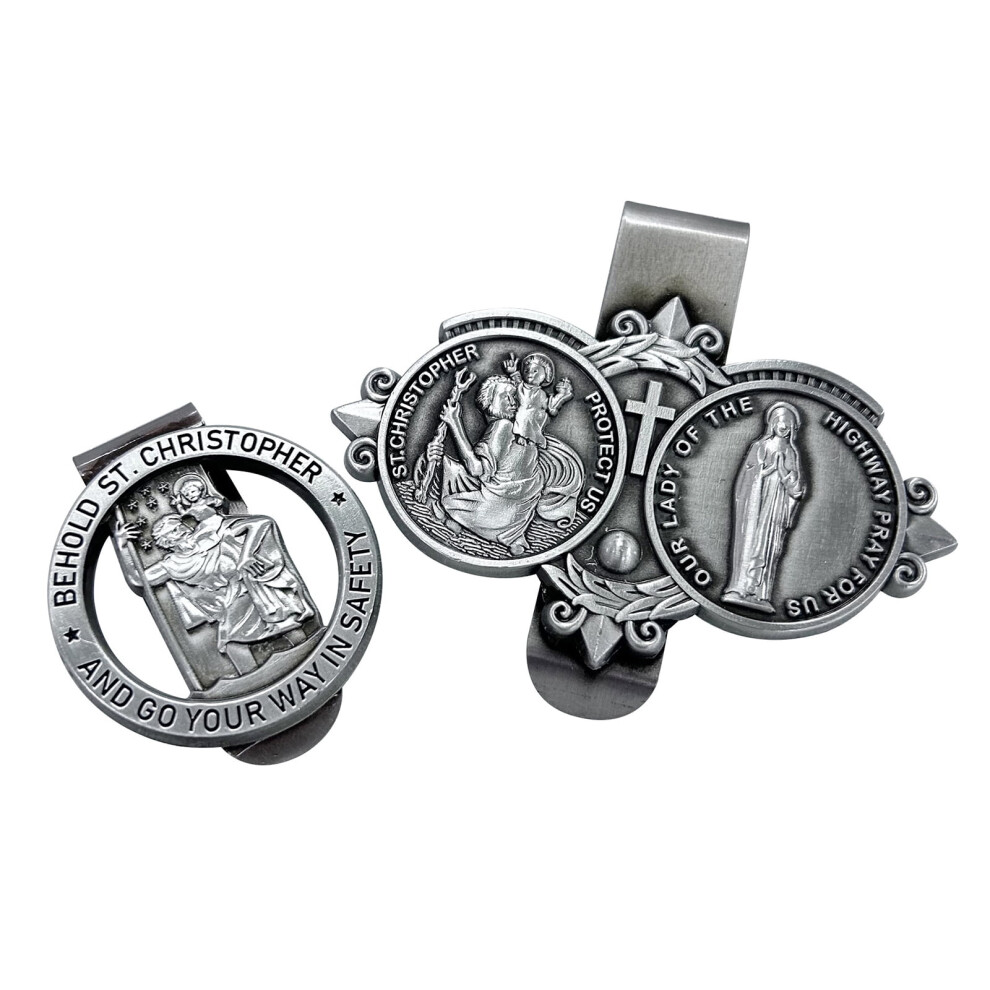 Religious Medals Clip Accessory Patron Christophers Car Visors Clip For New Driver Catholic Gifts Pin Clip 9009879528067