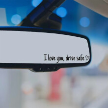 DAMAI 4pcs "I Love You Drive Safe" Sticker Set – Cute Car Mirror, Window, Tumbler & Bottle Decal, Compatible with Rearview Mirrors