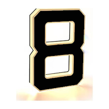 Waterproof LED Lighted House Numbers for Outside, Backlit Address Sign Compatible with Modern Homes, Garage, Shop