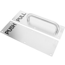 Stainless Steel Push Pull Door Plate with Comfortable Grip for Interior Home Doors