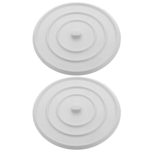 2pcs Rubber Drain Stopper Flat Shower Floor Drain Plug Water Blocking Homeowners