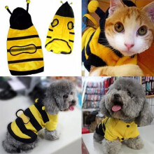 Naierhg Pet Hoodie Clothes Cute Fancy Puppy Apparel Costume Cat Dog Coat Outfit Bee Style M