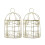 2 PCS Small Bird Cages for Parakeets Round Feeder Lightweight 1