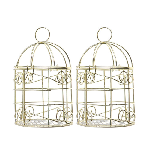 Small Bird Cage for Parakeets Round Feeder 2 PCS