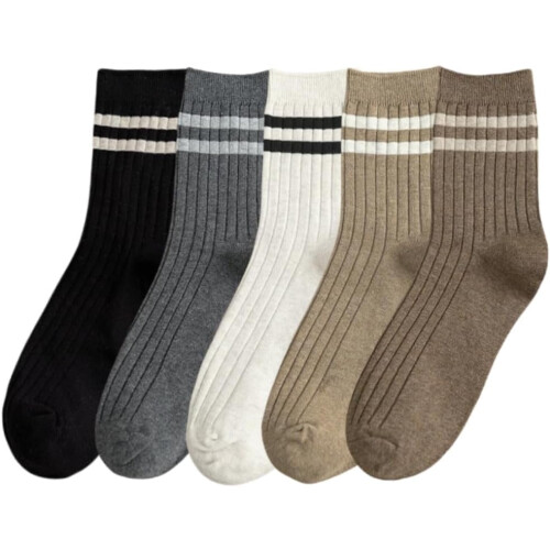 Mens Athletic Cotton Socks Five Pack Ankle Sock