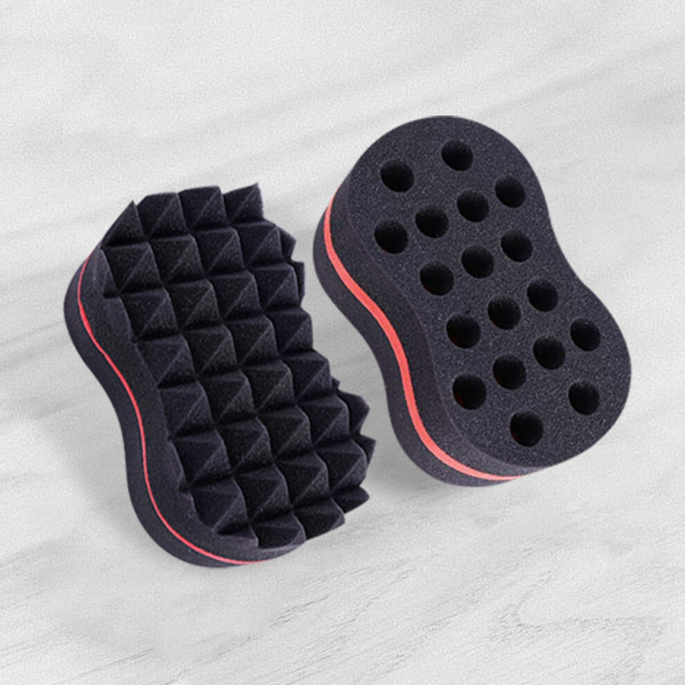 Curly Hair Sponge Brush for Natural Afro Locs Curls Reusable Portable Styling Tool for Men Women Home Travel Use