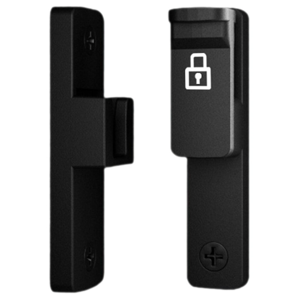 Glow In The Dark 90 Degree Barn Latch - Black Zinc Alloy, No Drilling, Simple Installation 9362892485763