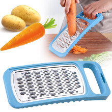 Stainless Steel Cheese Grater & Lemon Zester, Soft Grip Handle, 10.24x4.25", Compatible with Kitchen Use