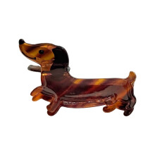 Acrylic Dog-Themed Jaw Clip for Women and Teens