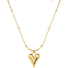 Puffy Heart Pendant Necklace for Women, 18K Gold/Silver/Rose Gold Plated Heart Locket Necklace, Tiny Cute Minimalist Danty Necklace Layered Jewelry
