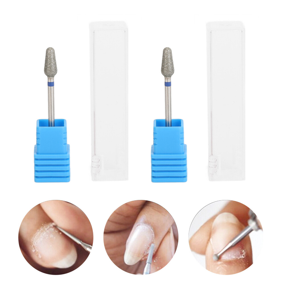 Blue Nail Drill Bits 2Pcs For Nail Preparation Dead Skin & Surface Refinement