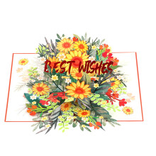 Butterfly 3D Pop Up Card for Valentine's Day, Birthday & Anniversary – Floral Romantic Greeting Card, Compatible with Saffron