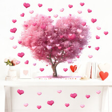 Valentine's Day Heart Window Stickers, Romantic Love Vinyl Clings for Glass, Door, Wall – Compatible with Home, Party, Wedding & Anniversary Decor