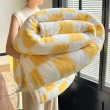 Blanket – Flannel Blanket… 70100 Blue Yellow Home Decoration