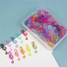 120-Pack Music Paper Clips – Metal Musical Notes, Peacock & Crochet Ring Shapes, Compatible with Music Bookmarks