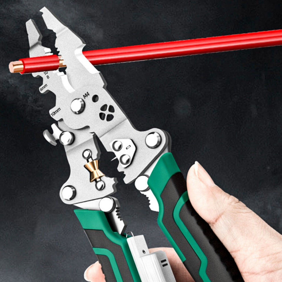 Multifunctional Wire Stripper Crimper Tool, Foldable Insulated Pliers With Voltage Tester Â Compatible With Electrical Work & Home Diy 9362892487088