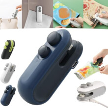 Mini 2-in-1 USB-C Rechargeable Bag Sealer with Cutter Blue