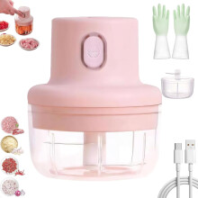 Skypicnic Wireless Food Chopper – Cordless Mini Chopper for Garlic, Onion, Chili, Meat & Veggies, 100ml/250ml, Rechargeable, Stainless Steel Blades