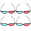 3D Movie Glasses LED Rectangle Eyewear 4 Pcs 1