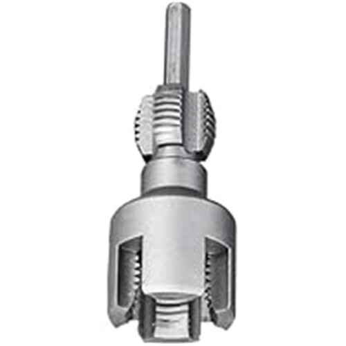Integrated Pipe Threading Tool for Internal & External Use, Compatible with Electric Drill, 1/2" & 3/4" (DN15/DN20), Silver