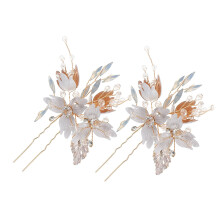 U-Shaped Floral Hair Pin for Women, 2 pcs