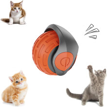 Speedy Tail 2.0 Automatic Moving Cat Toy Ball, Rechargeable Interactive Smart Ball with Replacement Tail (Orange-2), compatible with Speedy Tail